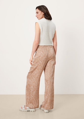 Wide Leg Pantalon s.Oliver en marron