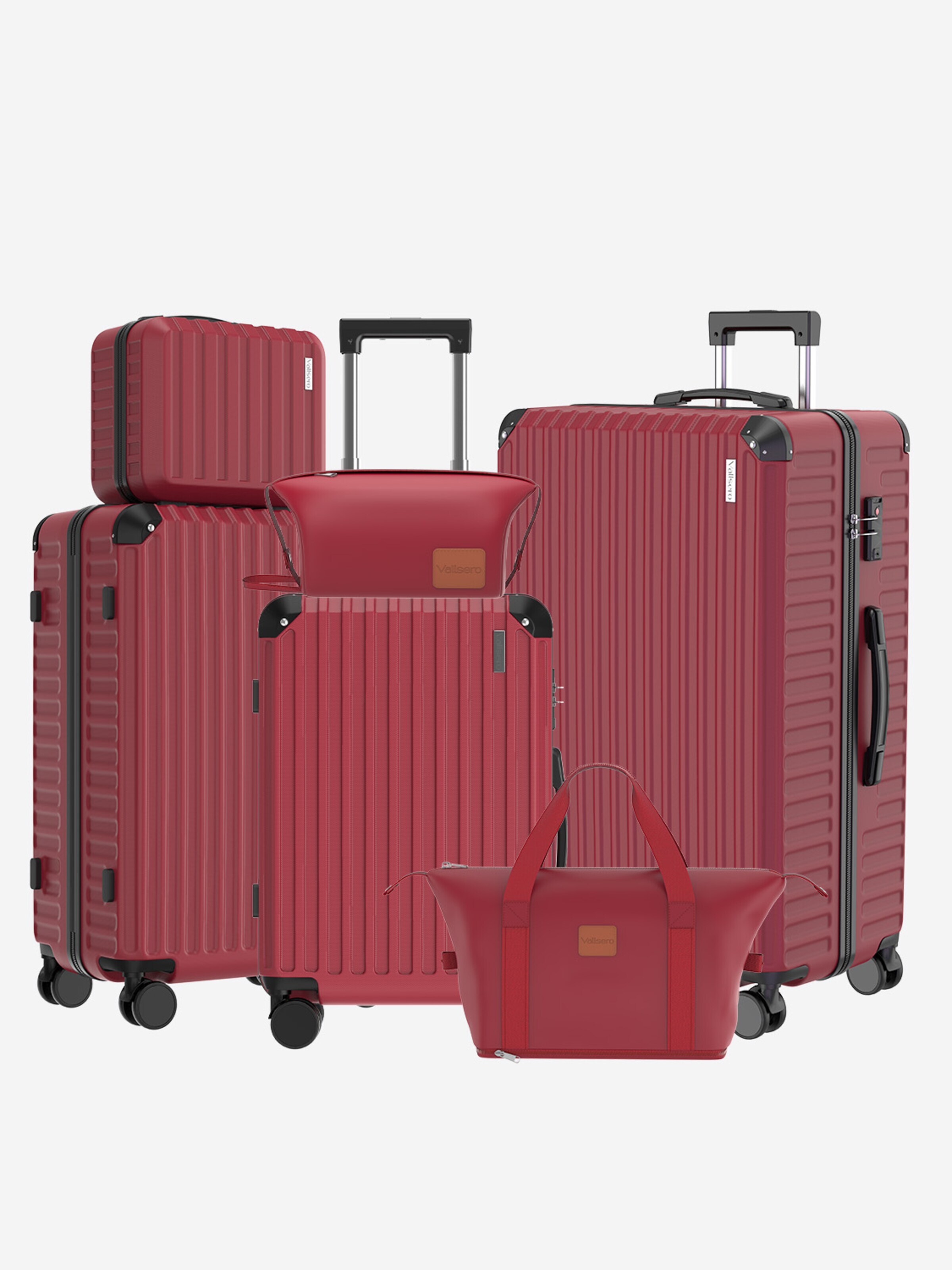 Vallsero Kofferset 'LG2 — VALLSERO Horizon 6-teiliges Kofferset'‌‌ in Rot: Vorderseite