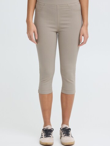 Oxmo - Skinny Pantalón ' OXKeana ' en beige: frente
