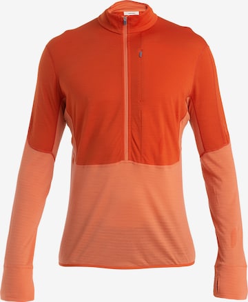 ICEBREAKER - Camiseta funcional 'Realfleece Descender' en naranja: frente