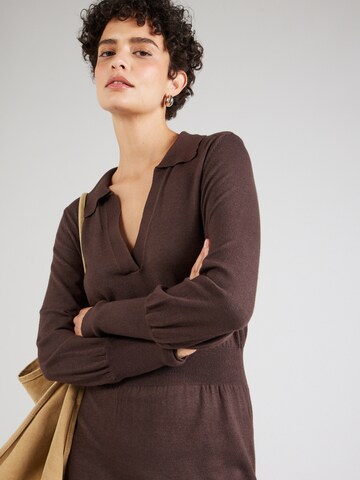 VILA Knitted dress 'VICOMFY' in Brown