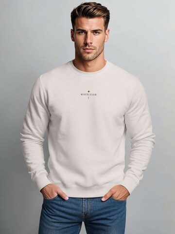 Neverless Sweatshirt 'Nature Compass' in Beige