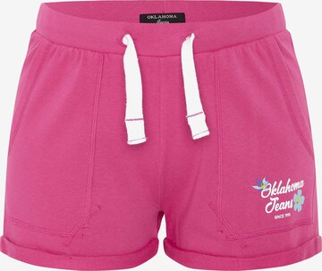 Oklahoma Jeans Regular Shorts in Pink: predná strana