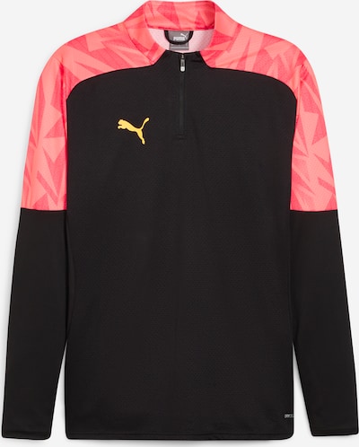 PUMA Functioneel shirt 'Individual Final FF.' in de kleur Geel / Koraal / Zalm roze / Zwart, Productweergave