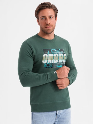 Sweat-shirt Ombre en vert