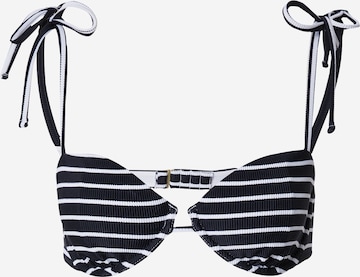 Abercrombie & FitchBalkonet Bikini gornji dio - crna boja: prednji dio