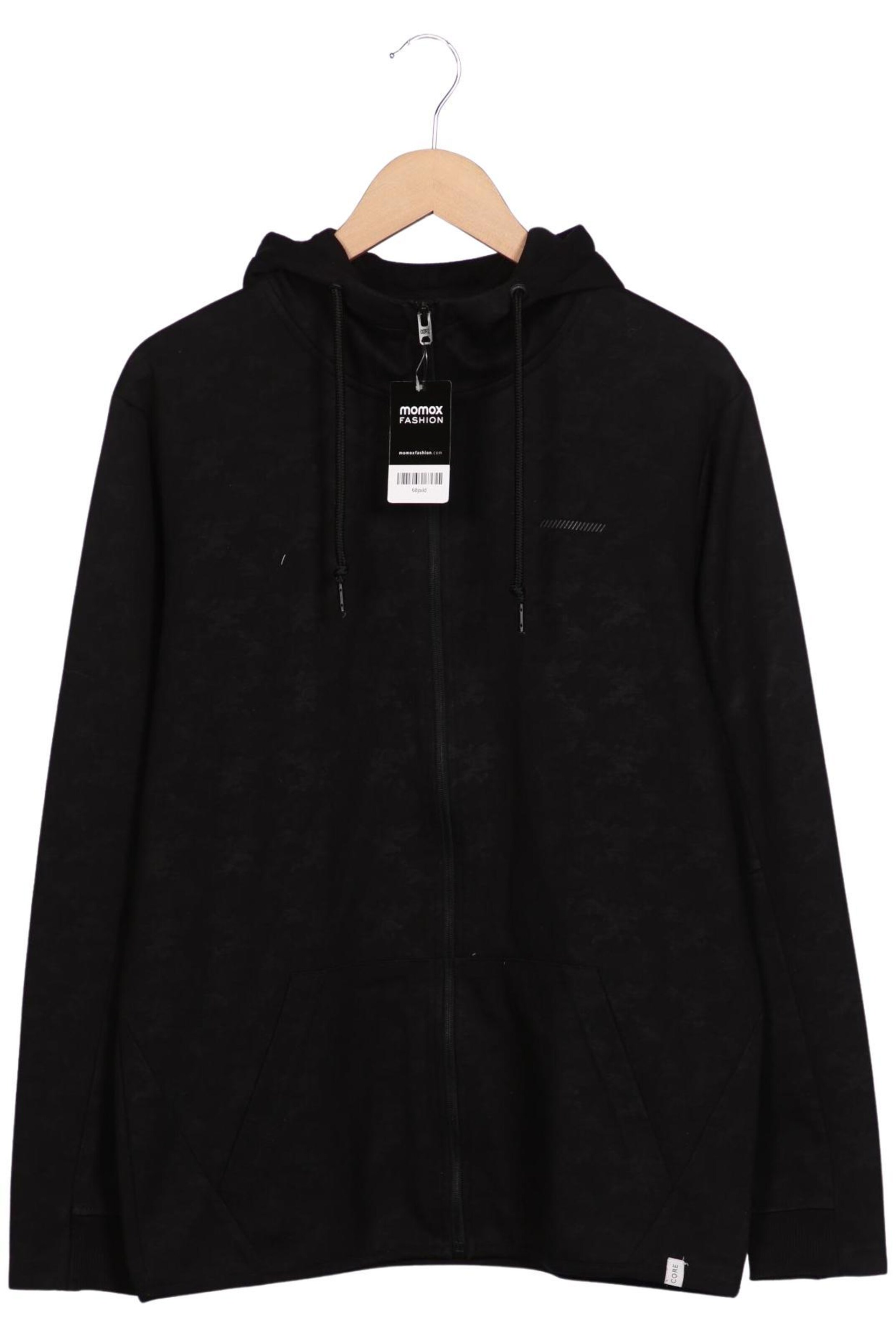JACK & JONES Sweatshirt & Zip-Up Hoodie in L in Black: front