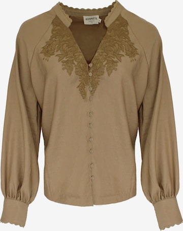 Honnête Atelier Blouse 'Cloe' in Gold: front