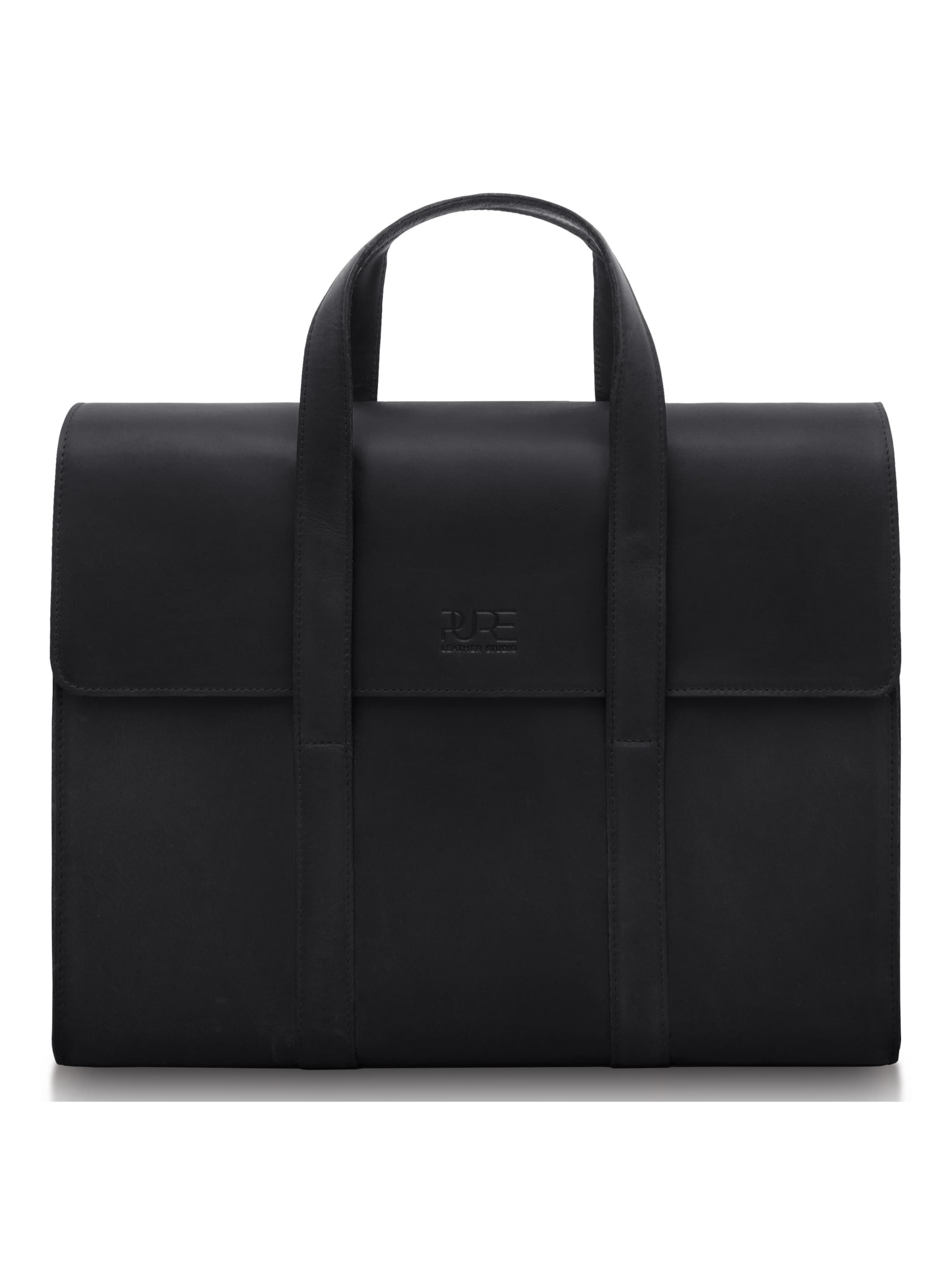 PURE Studios Briefcase 'LESATH' in Black: front