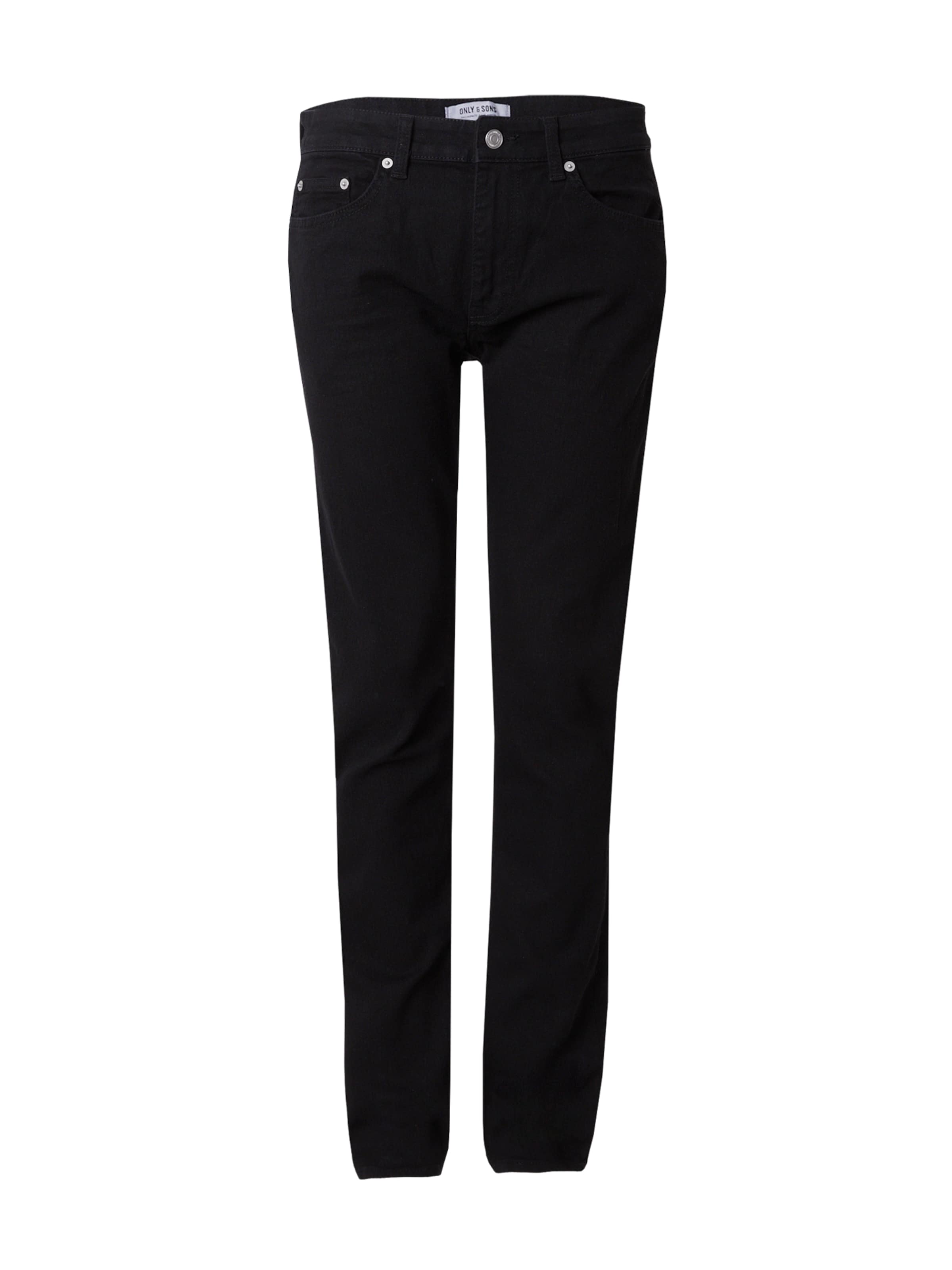 Only & Sons Slim fit Jeans 'ONSWeft' in Black: front