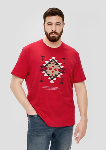 s.Oliver Men Big Sizes T-Shirt in Rot: predná strana