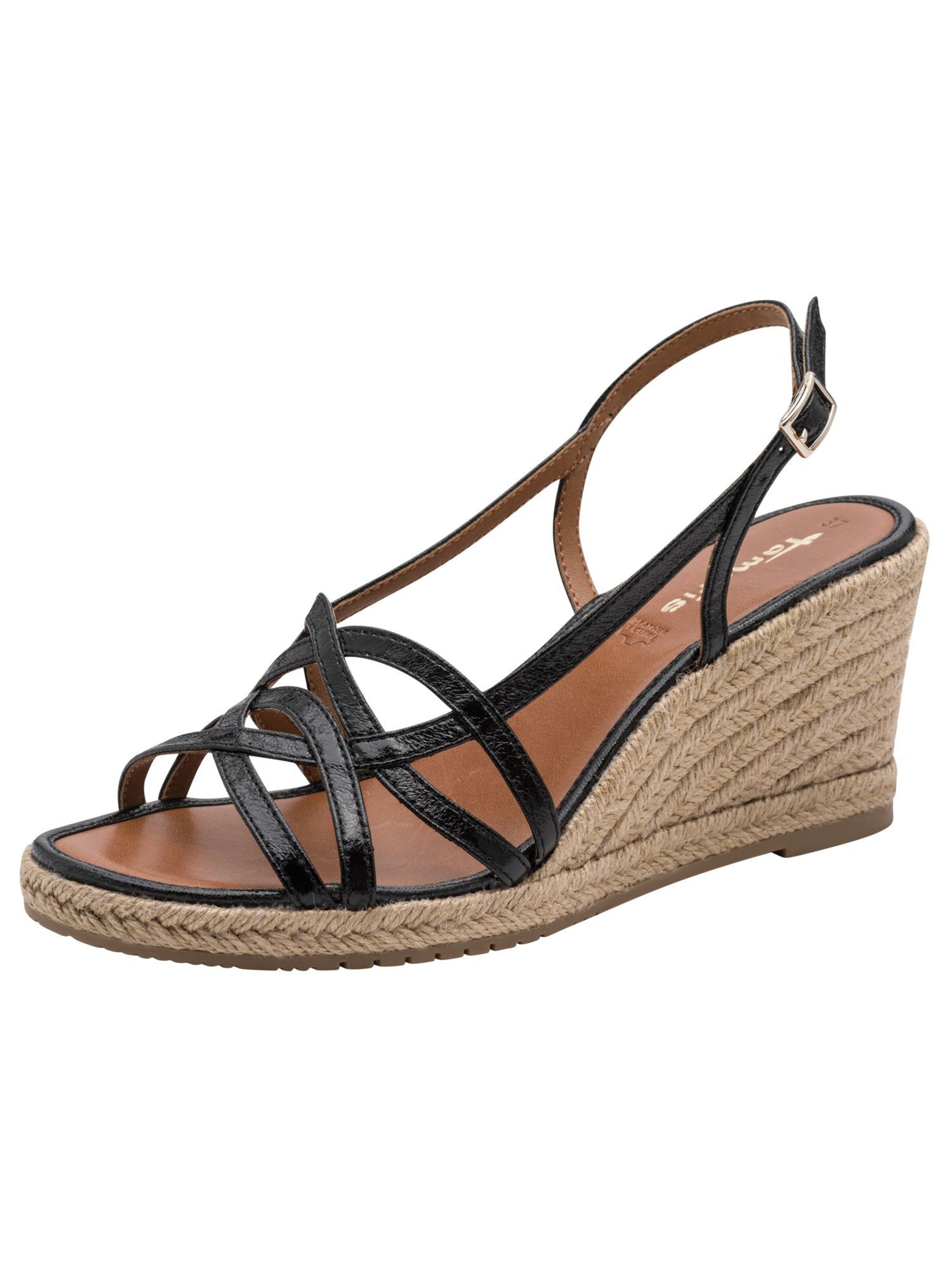 Tamaris Sandalette in Schwarz: Vorderseite