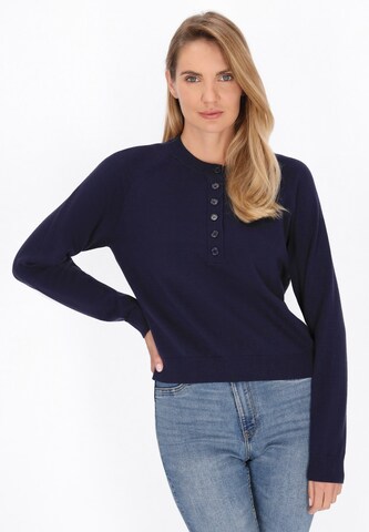 usha BLUE LABEL Trui in Blauw: voorkant