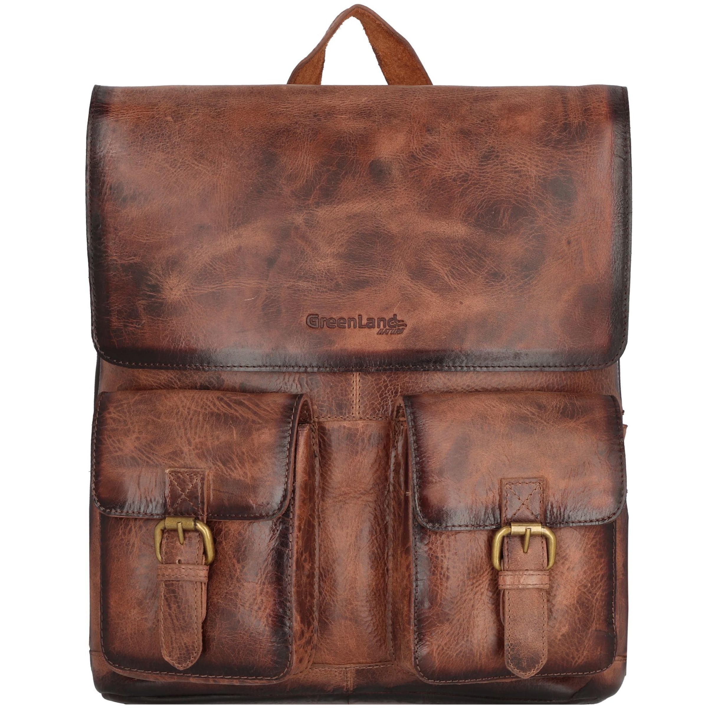 Sac à dos Greenland Nature en marron : devant