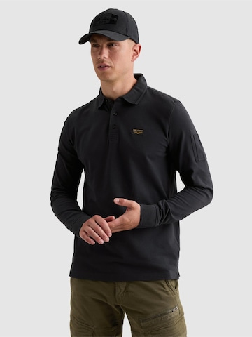 Pull-over 'American Classic polo shirt with long sleeves and flight pocket' PME Legend en bleu : devant