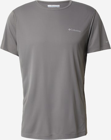 COLUMBIATehnička sportska majica 'Zero Rules™' - siva boja: prednji dio