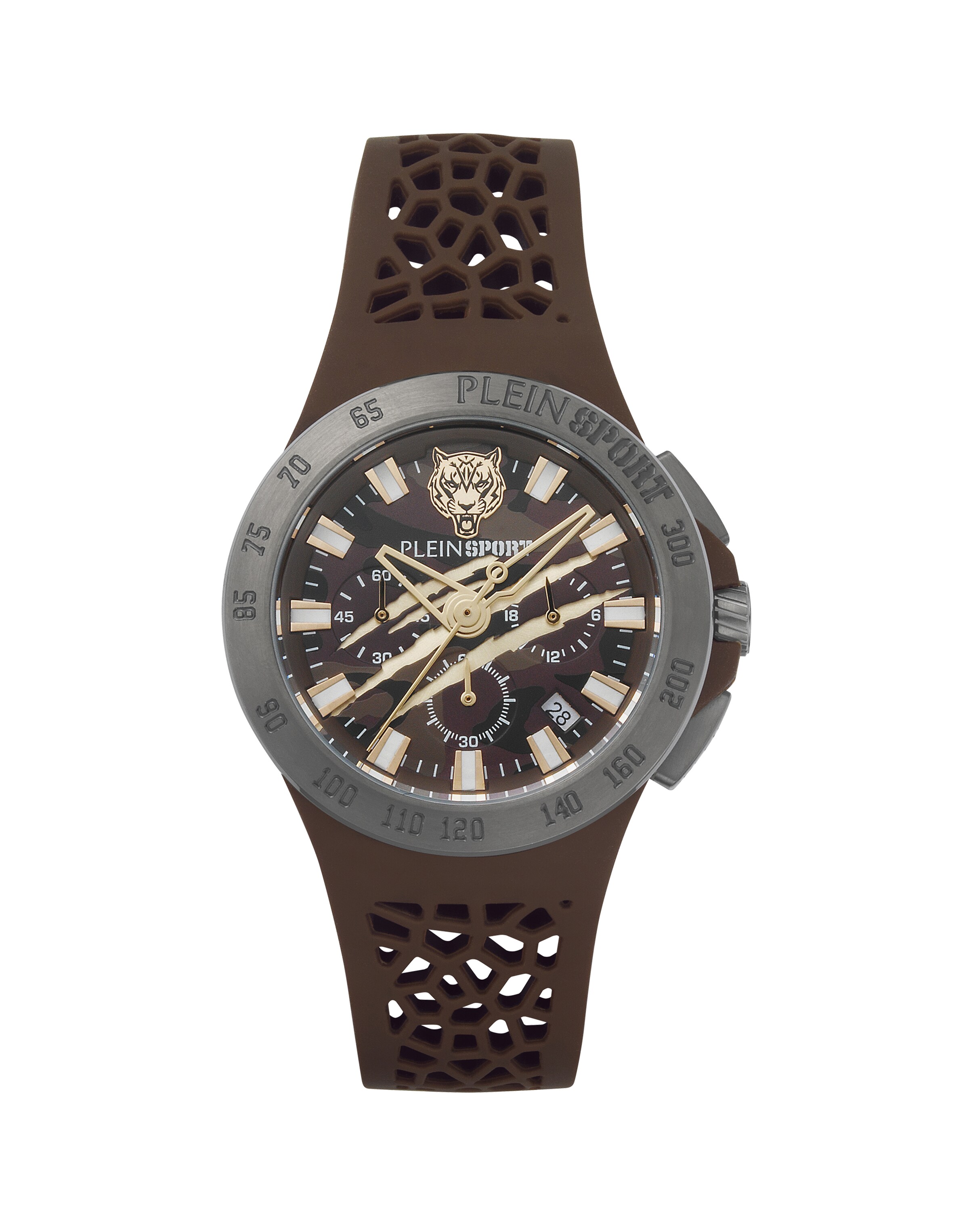 Plein Sport Uhr 'Thunderstorm' in Silber: Vorderseite