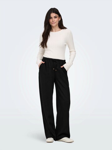 juoda ONLY Plačios klešnės Kelnės 'ONLBruxelles'