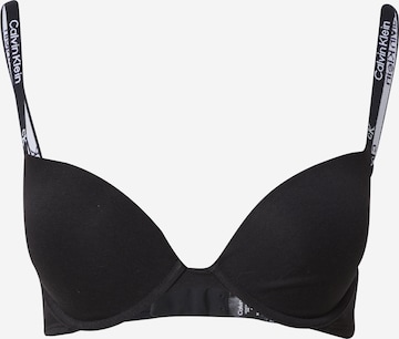 Push-up Sutien de la Calvin Klein Underwear pe negru: față