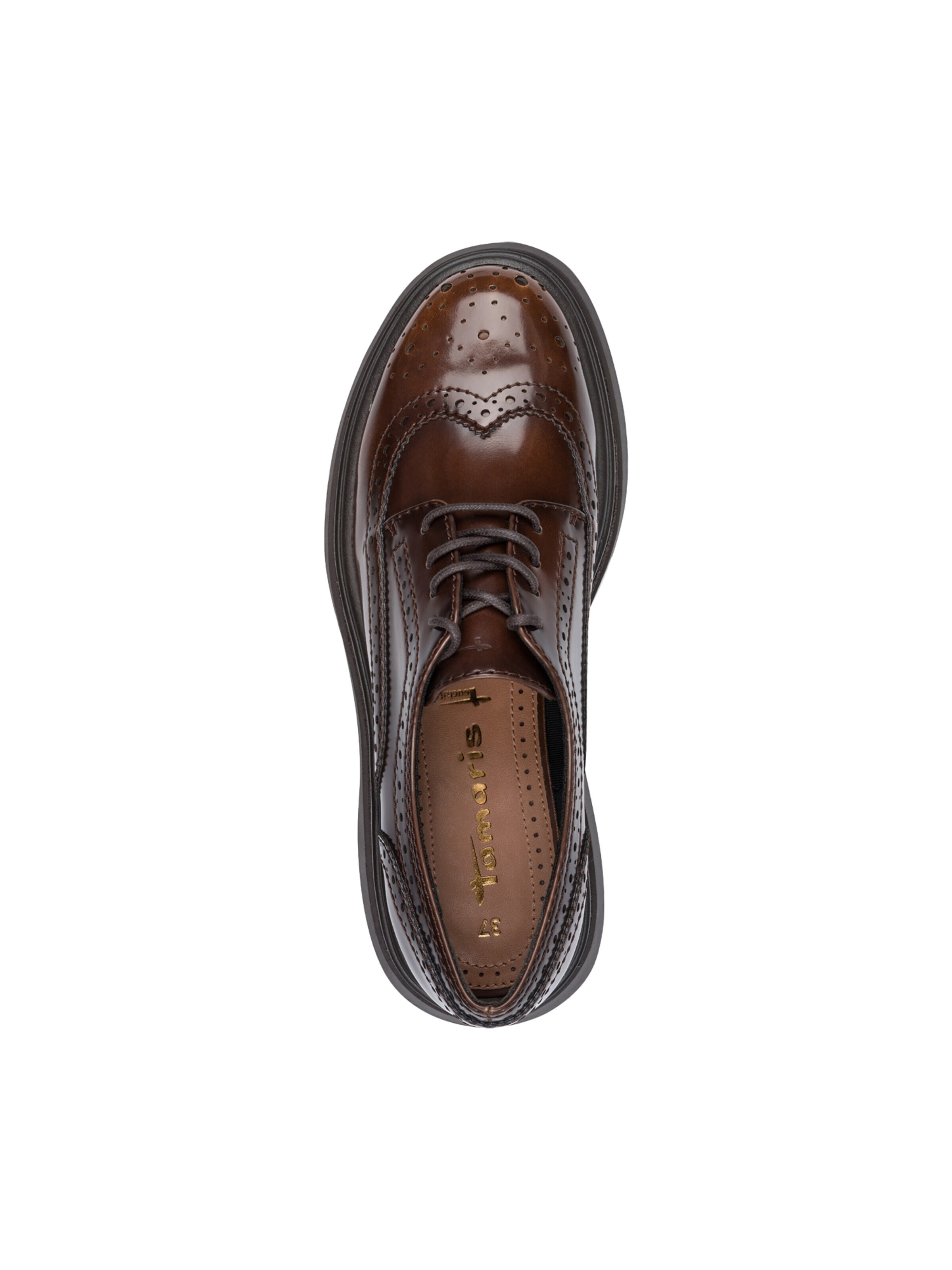 Chaussure à lacets 'Schnür-Derby' Tamaris en marron
