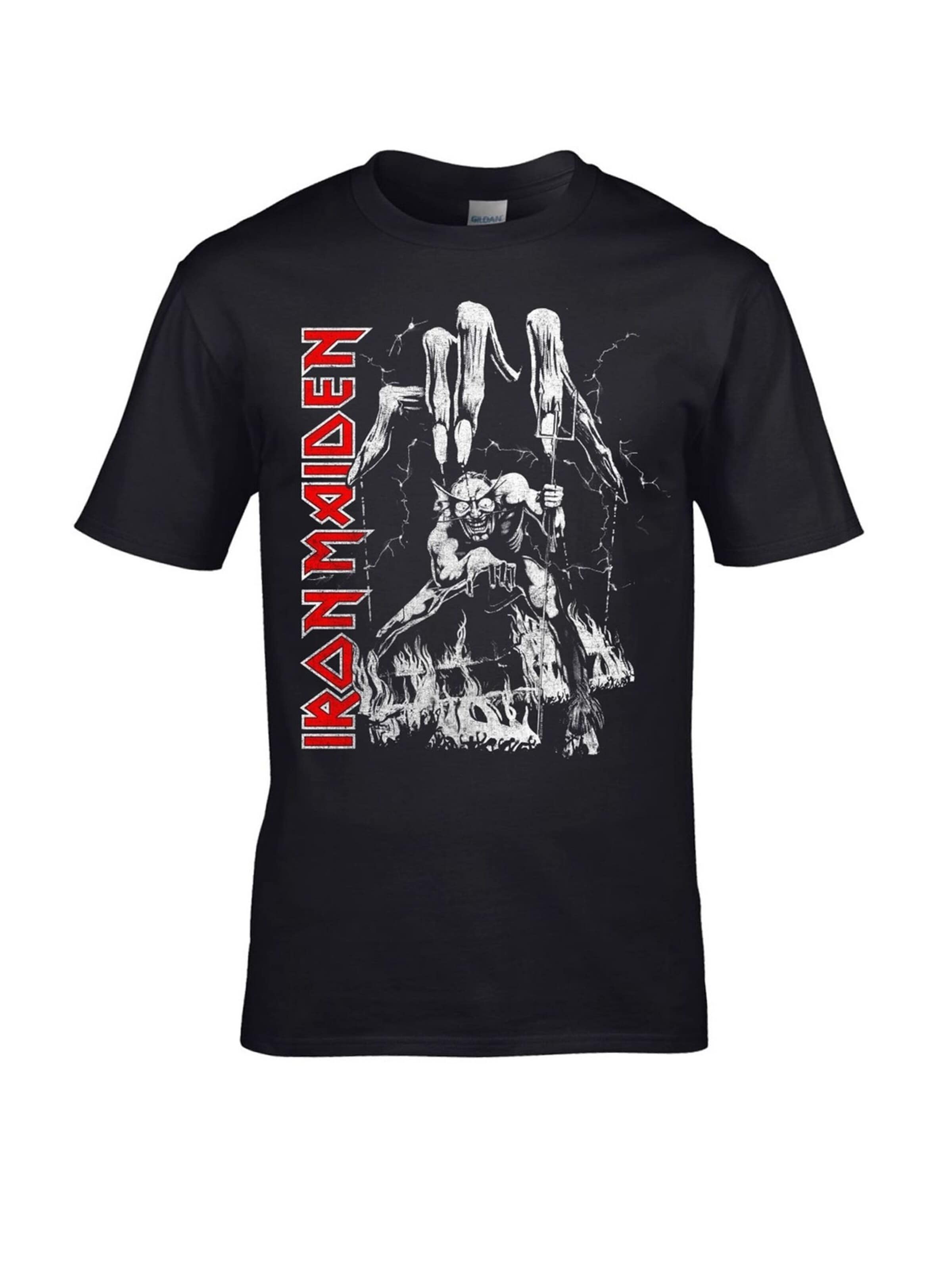 Maglietta 'Number Of The Beast Big Hand' di Iron Maiden in nero: frontale