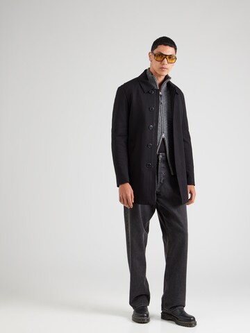 INDICODE JEANS Between-Seasons Coat 'Costatino' in Black