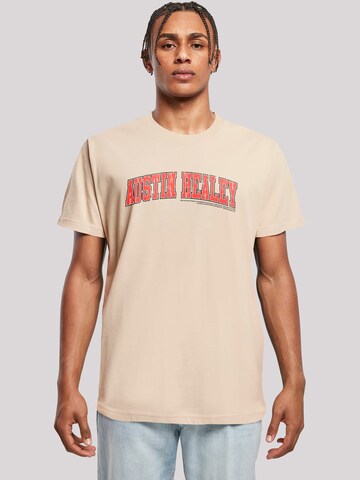 T-Shirt 'British Motor Heritage Austin Healey College' F4NT4STIC en beige : devant