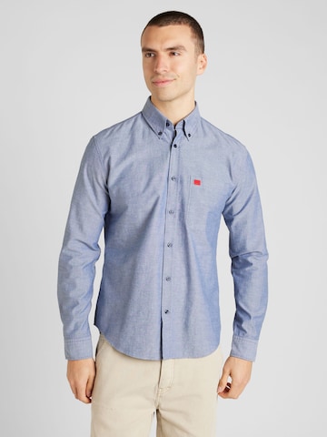 HUGO Slim fit Button Up Shirt 'Evito' in Blue: front