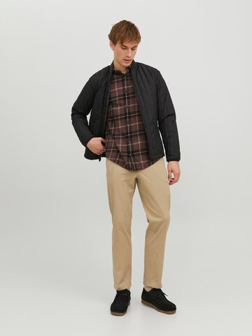 JACK & JONES Regular fit Button Up Shirt in Brown