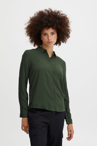 ICHI Blouse 'MAIN' in Green: front