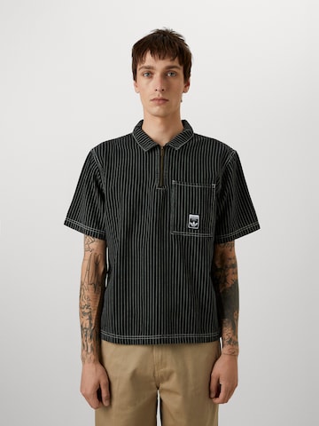 ADIDAS ORIGINALS Shirt 'WABASH LOOSE' in Zwart: voorkant