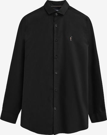 Polo Club Button Up Shirt in Black: front