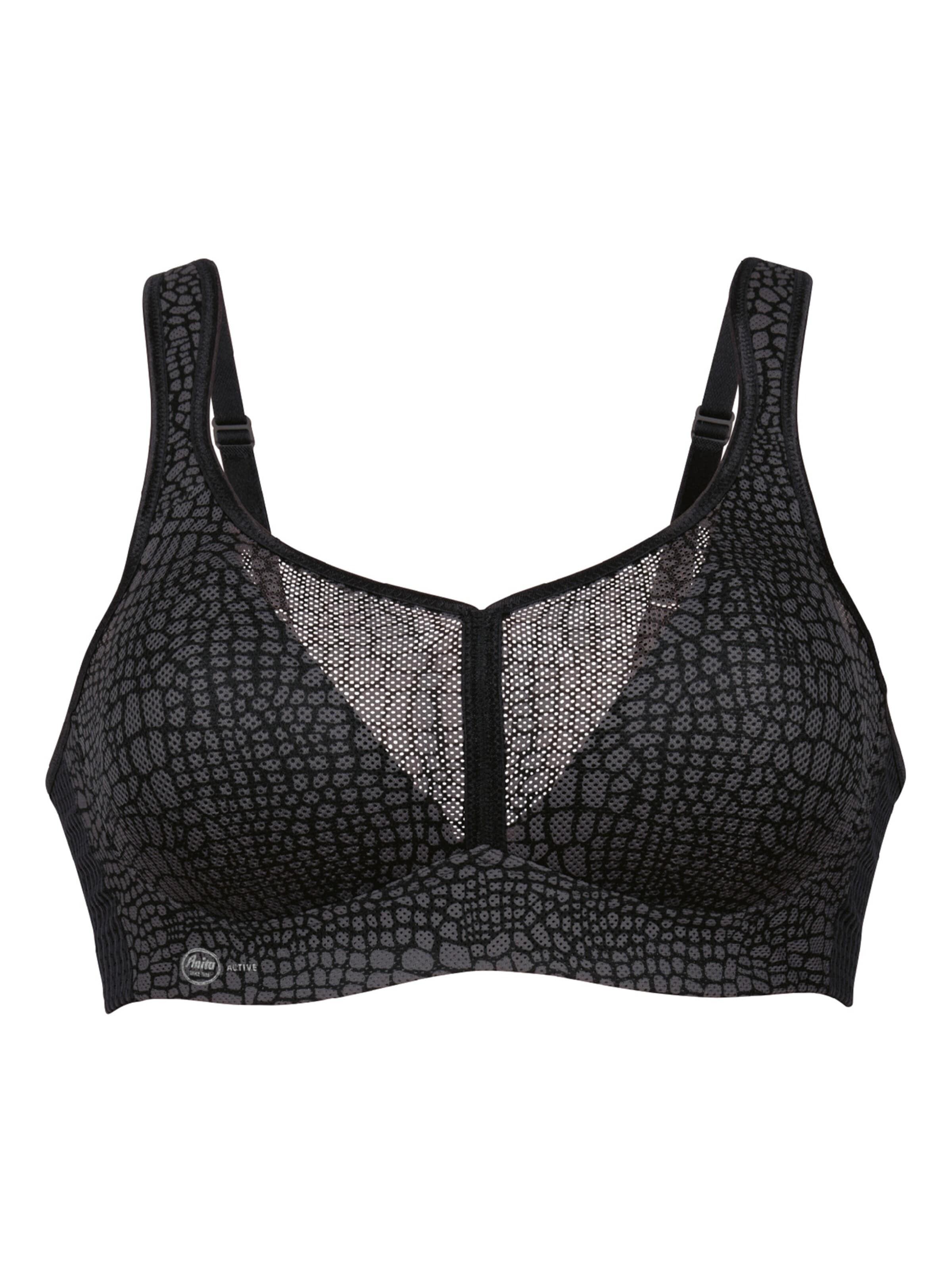 ANITA Bustier BH 'Air Control Delta Pad Sport' in Grijs: voorkant