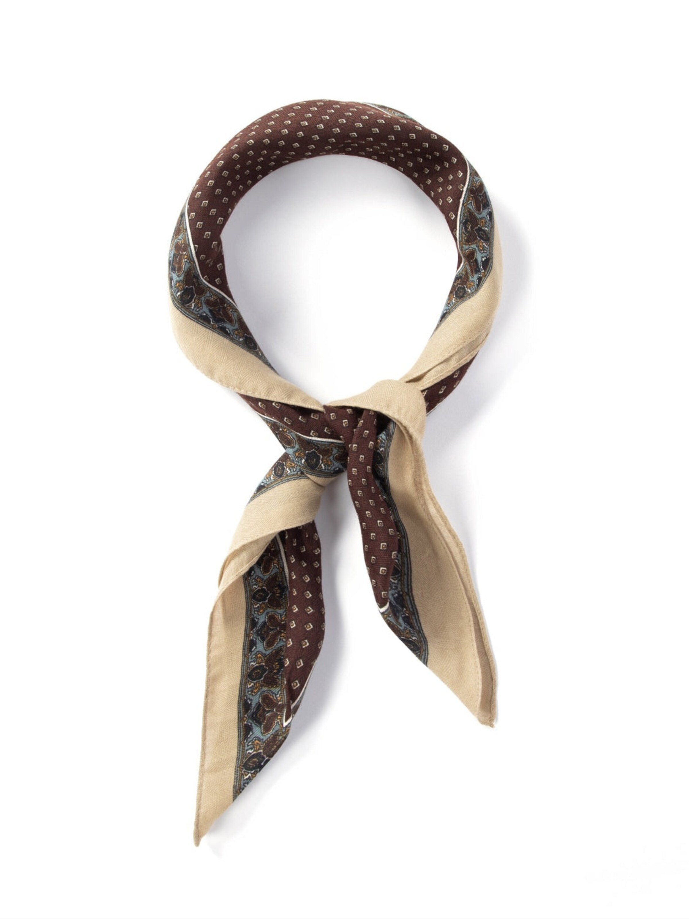 Laurent Vergne Scarf 'Chambord Shawl - Bordeaux' in Mixed colours: front