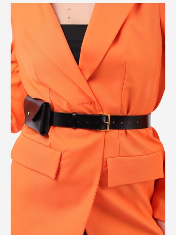 Haute Cuir Belt 'Slim Envelope Belt Bag' in Black