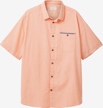 TOM TAILOR Button Up Shirt in Orange: front