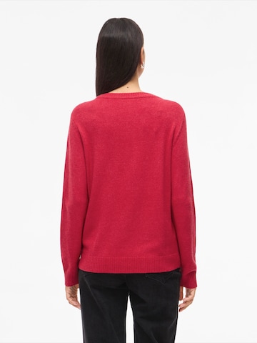 VILA Sweater 'VIRIL' in Red