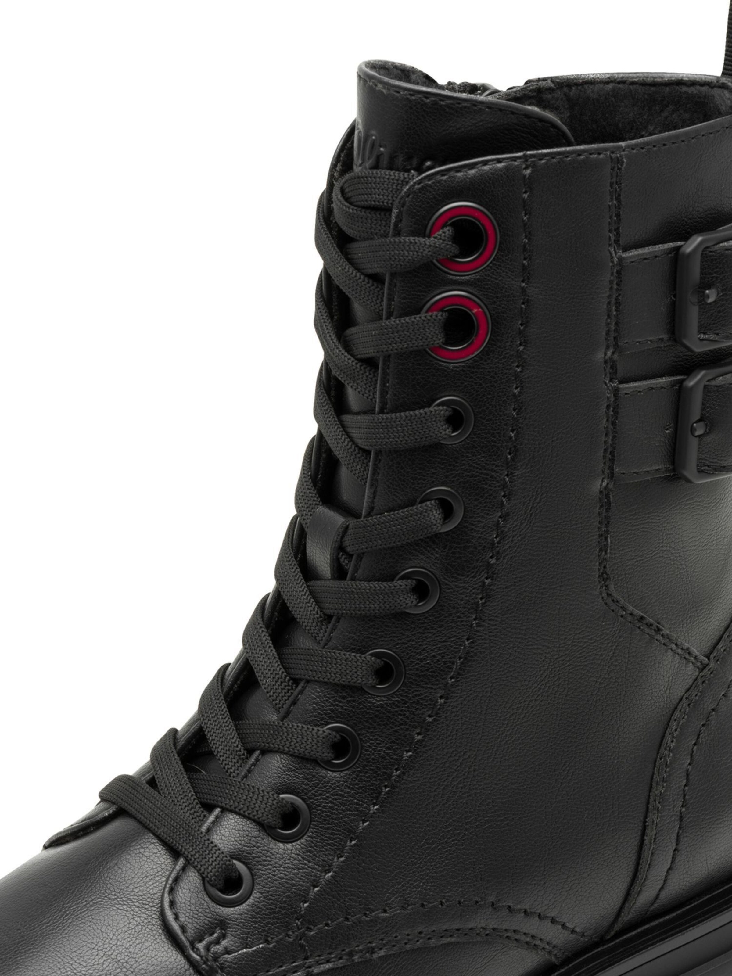 s.Oliver Lace-Up Ankle Boots in Black