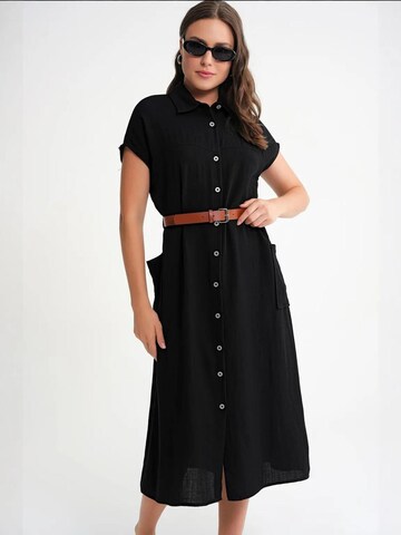 MixRay - Vestidos camiseiros em preto