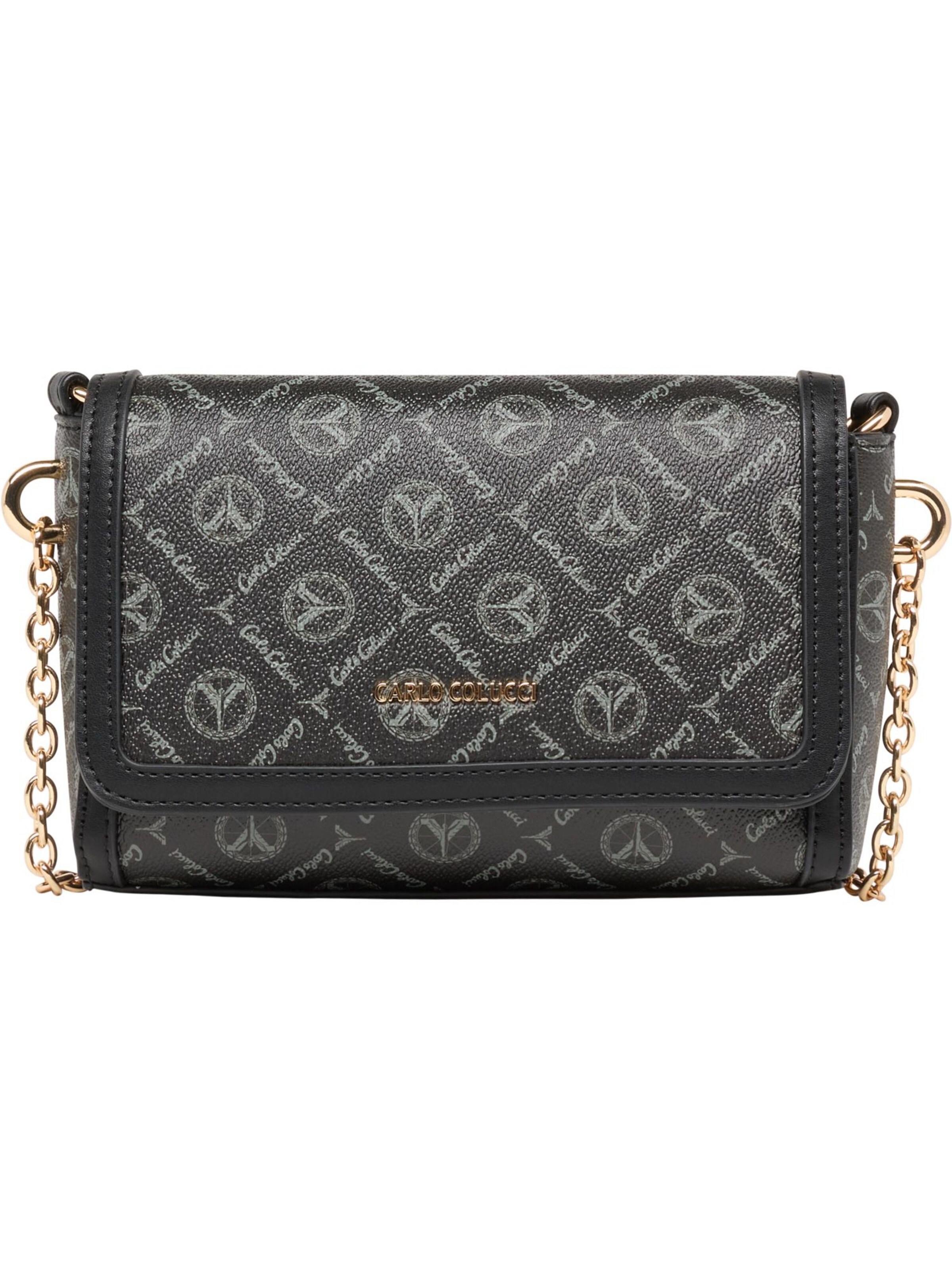 Sac bandoulière 'Delia' Carlo Colucci en noir : devant