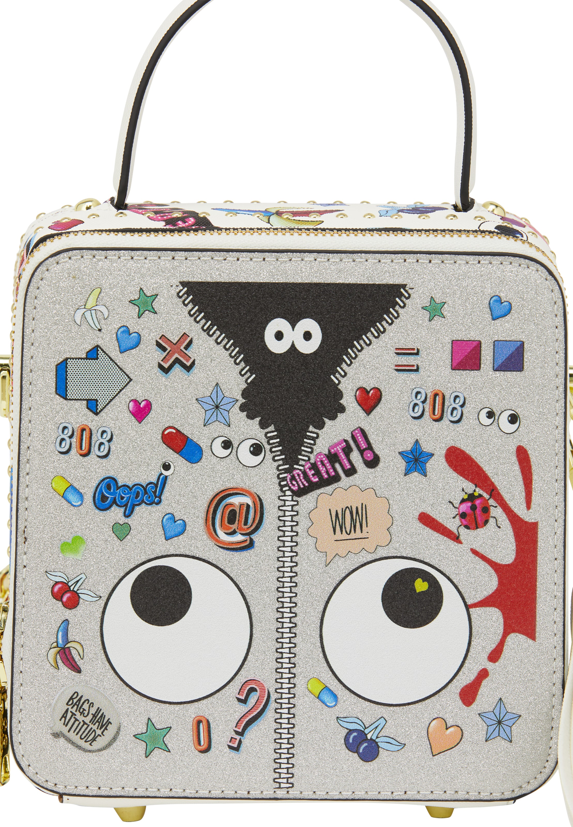 MYMO Handväska 'Pop Eyetheme' i vit