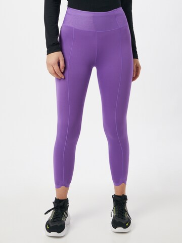 NIKE Skinny Fit Спортен панталон 'One Luxe' в лилав: отпред