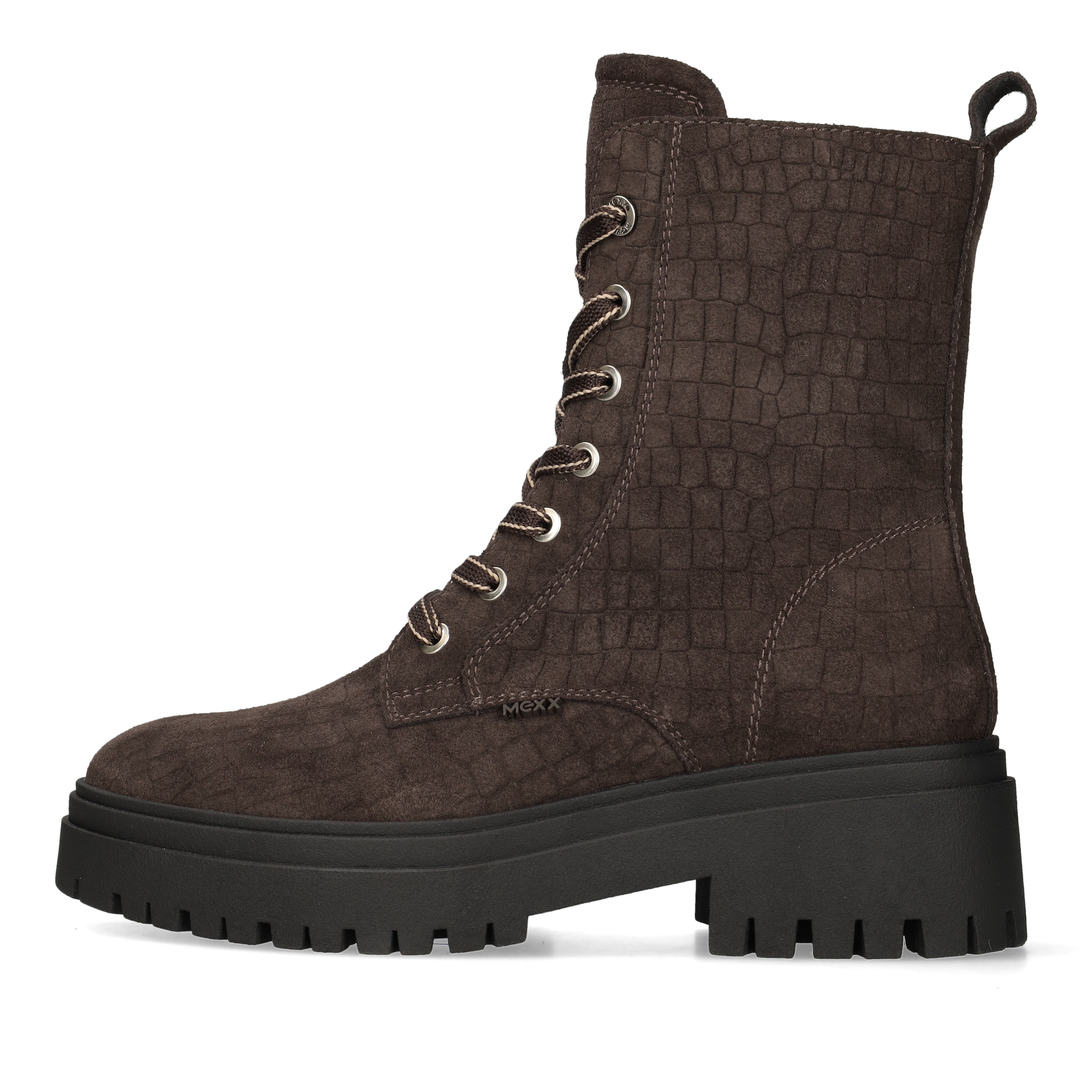 Bottines à lacets 'VIOLA KETO' MEXX en marron : devant