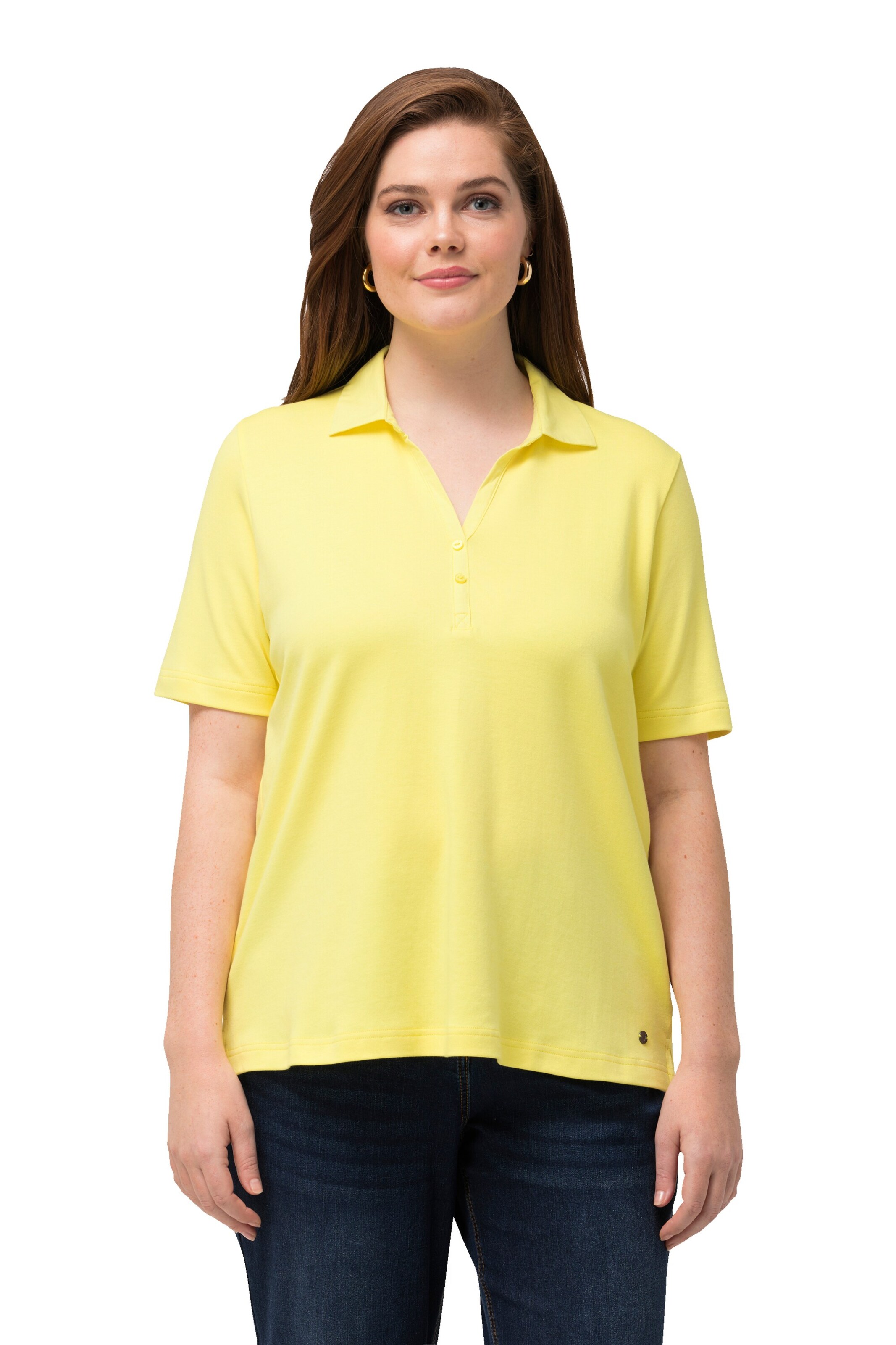 Ulla Popken Shirt in Geel: voorkant