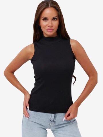fashionshowcase Top 'HALFNECK' in Schwarz