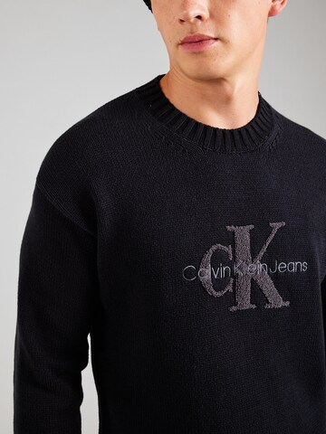 Pull-over 'CHENILLE' Calvin Klein Jeans en noir