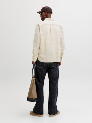 JACK & JONES Regular fit Button Up Shirt in Beige