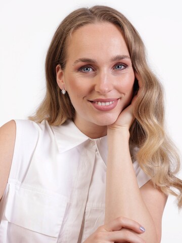 Lucardi Earrings in Silver: front