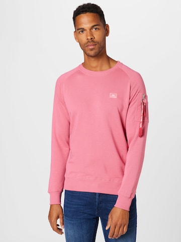 ALPHA INDUSTRIES Sweatshirt 'X-Fit' in Pink: predná strana