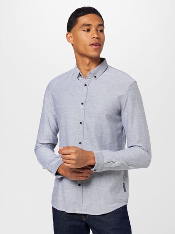 TOM TAILOR DENIM Slim fit Button Up Shirt in Grey: front